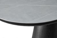 Venatro 200cm Black & Grey Sintered Stone Oval Dining Table