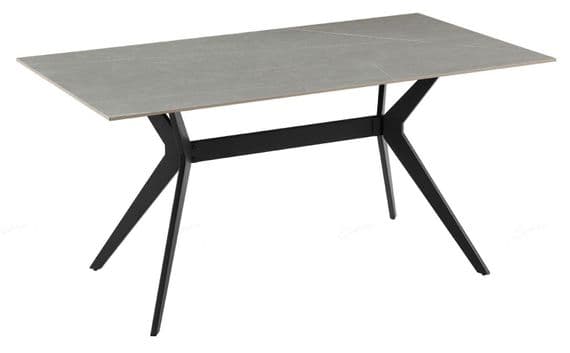 Livia 160cm Grey Ceramic Sintered Marble Dining Table