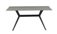 Livia 160cm Grey Ceramic Sintered Marble Dining Table
