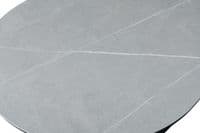 Venatro 200cm Black & Grey Sintered Stone Oval Dining Table
