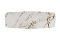 Grande 200-300cm Extending Matt White & Earth Vein Italian Ceramic Dining Table