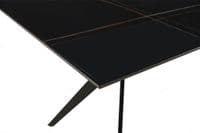 Livia 160cm Black Ceramic Sintered Dining Table