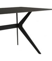 Livia 160cm Black Ceramic Sintered Dining Table