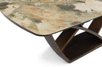 Ivory & Emerald Vein 200-300cm Extending Italian Ceramic Dining Table