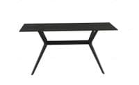 Livia 160cm Black Ceramic Sintered Dining Table