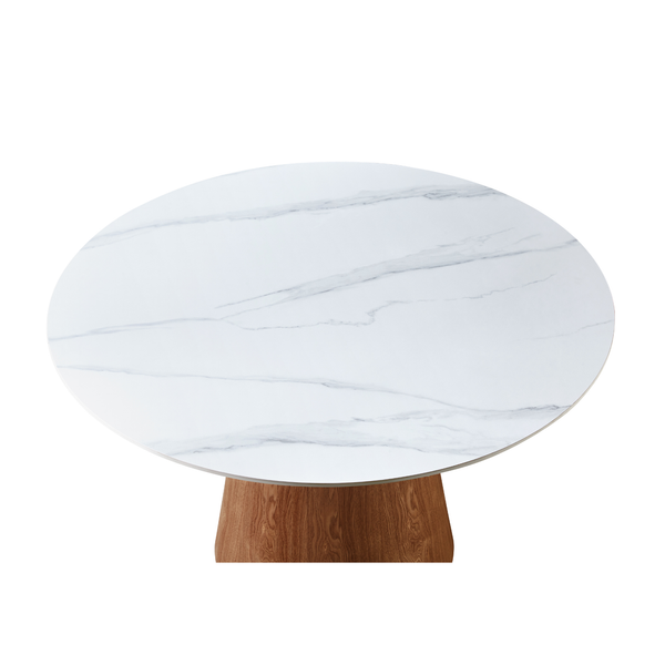 Lilian Walnut Round Dining Table