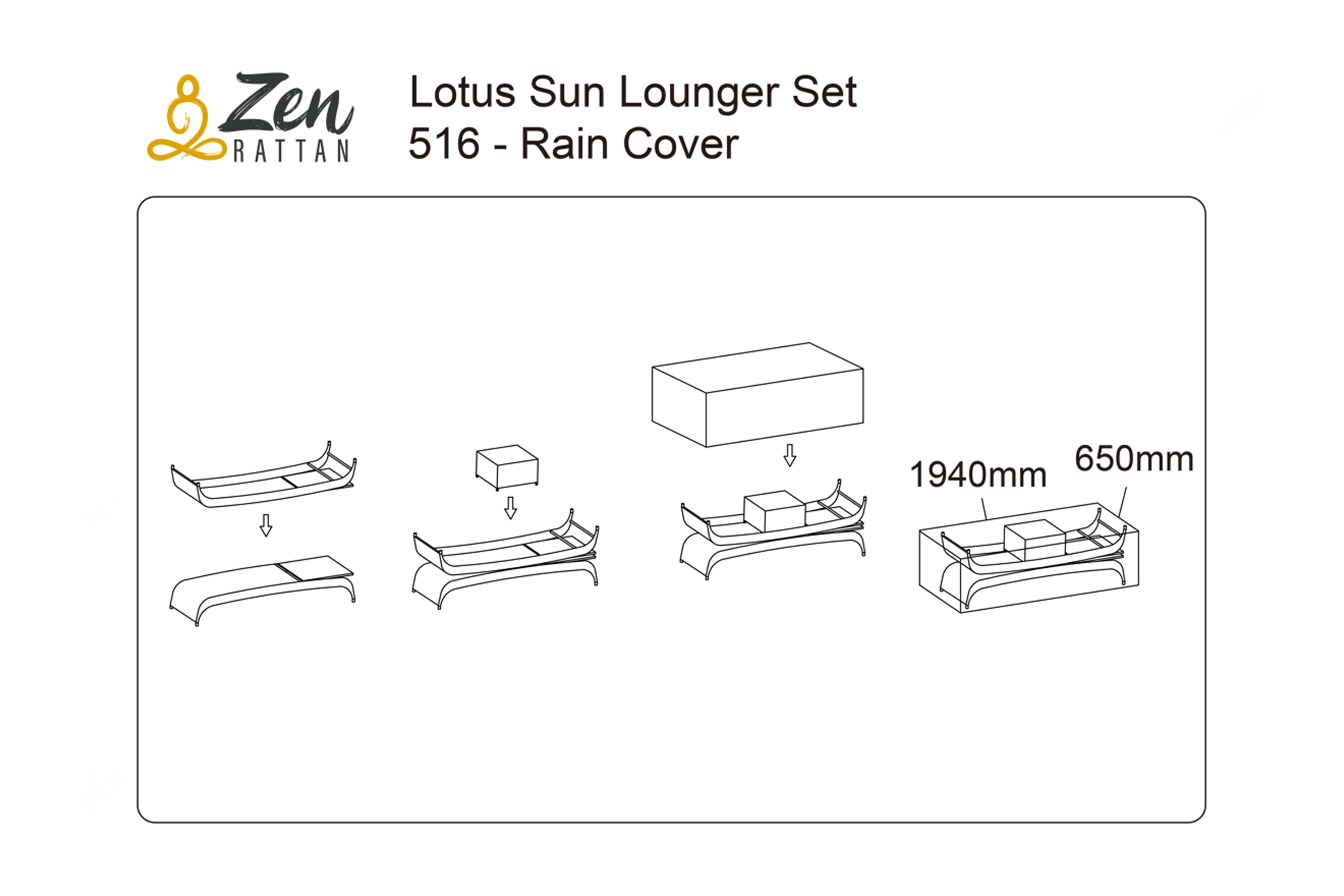 Rattan Grey Lounger Set