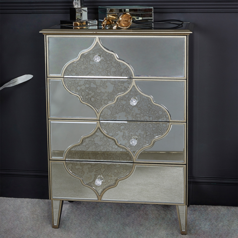 Marrakech Mirror 4 Drawer Cabinet