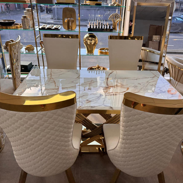Elina 160cm Dining Table with Samara Chairs