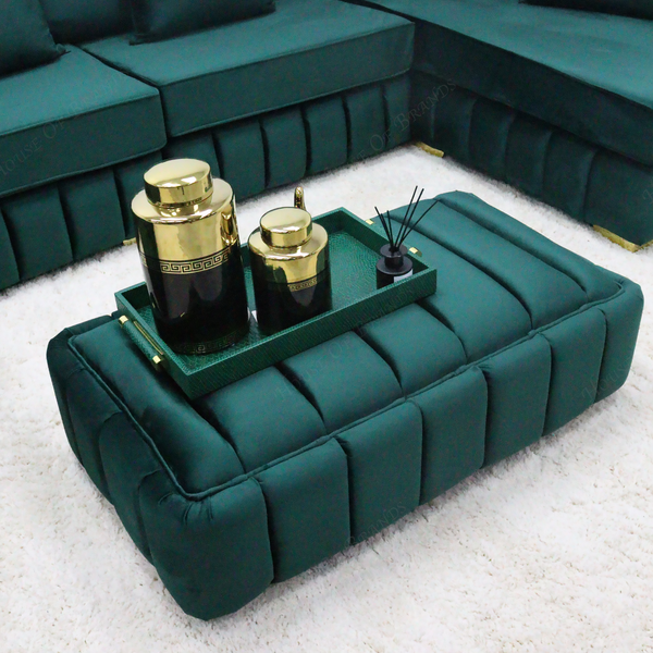 Paneled Rectangular Footstool