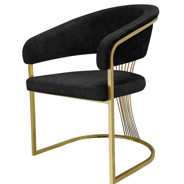 Porado Black & Gold Dining Chair