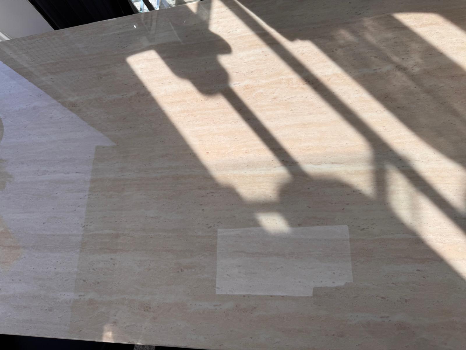 Pluto Beige Marble 200cm Dining Table with Carmela Dining Chairs