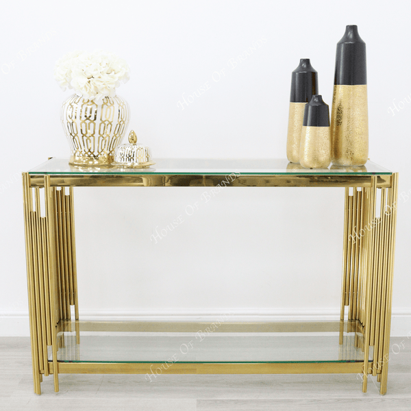 Prague Gold Console Table