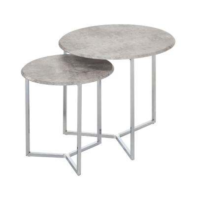 Castello Set Of 2 Chrome End Tables