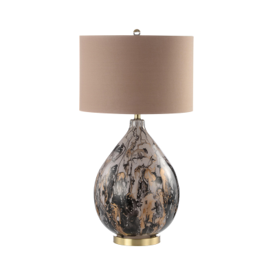 79cm Brown Gold Black Abstract Glass Table Lamp