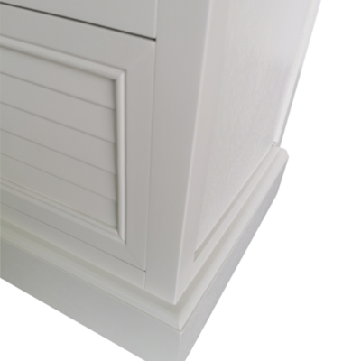 Elise 2 Drawer Bedside Cabinet Pearl White