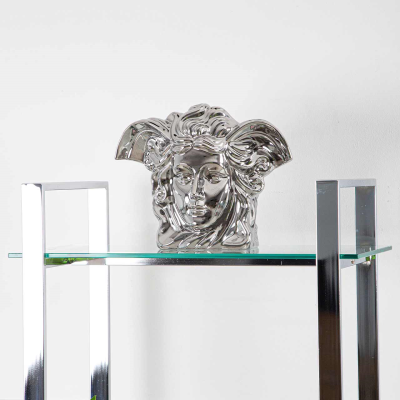 Harry 160cm Chrome and Glass 3 Tier Display Unit