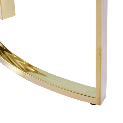 Owen Round Gold Metal With Clear Top Glass Coffee Table