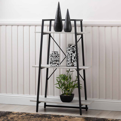 120cm 3-Tier Black and Grey Display Unit