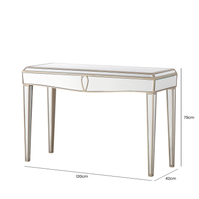 Pristina Mirror Champagne Console Table