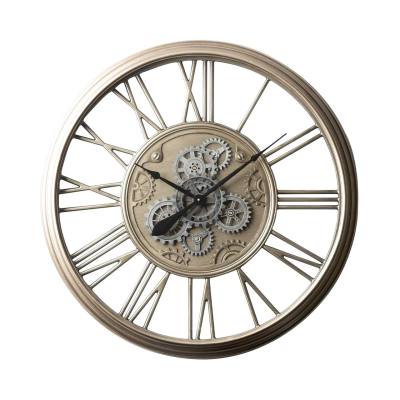 85cm Antique Silver Gear Wall Clock