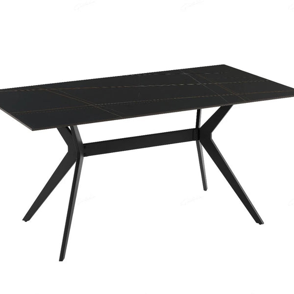 Livia 160cm Black Ceramic Sintered Dining Table