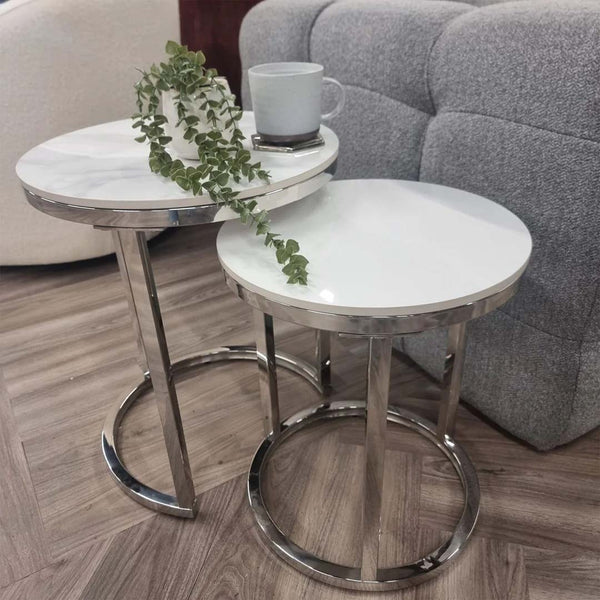 Silver Nest of Side Tables