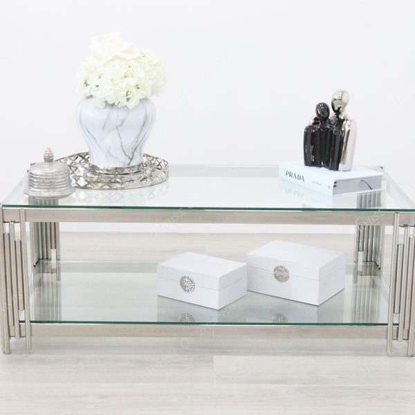 Prague Silver Mirrored Coffee Table