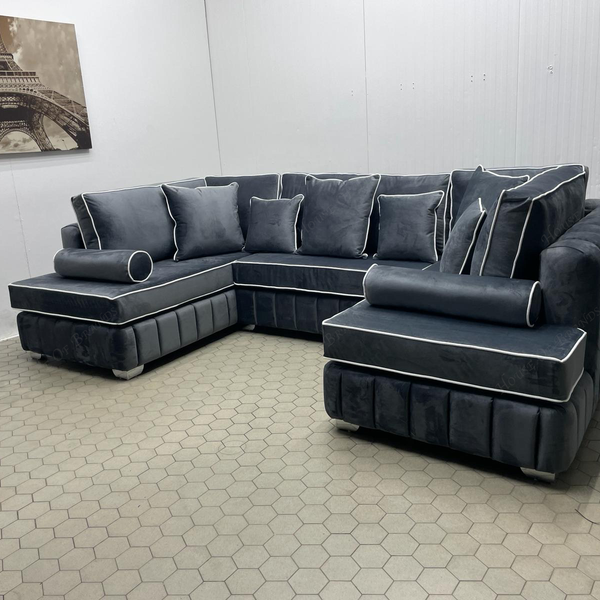 Beverly U Shape Block Arm Sofa