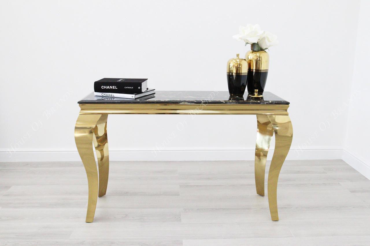 House Of Brands Rome Gold Console Table 