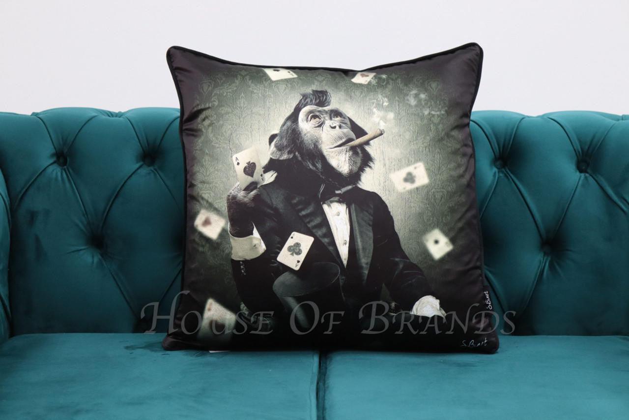 House Of Brands Aces Monkey Cushion 