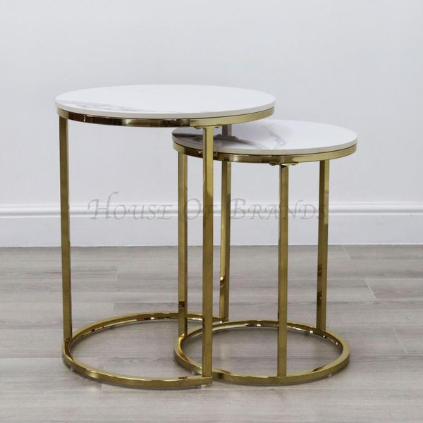Gold Nest of Side Tables