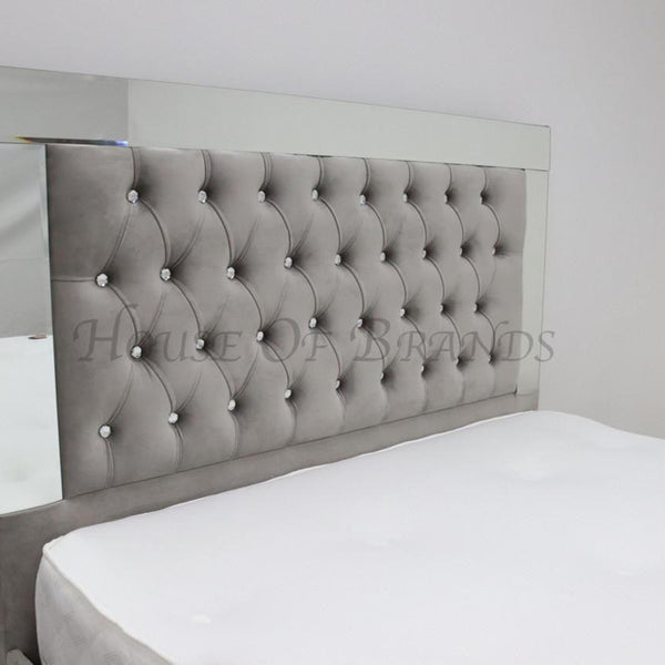 Vegas Mirrored Ottoman Storage Bed