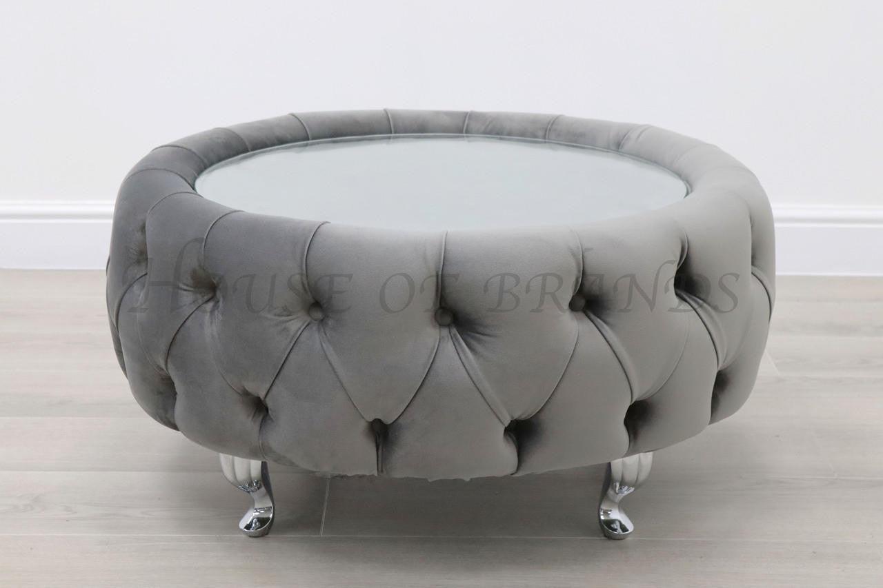 House Of Brands Upholstered Round Coffee Table 