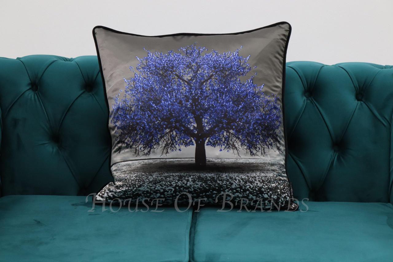 House Of Brands Blue Cherry Tree Cushion 