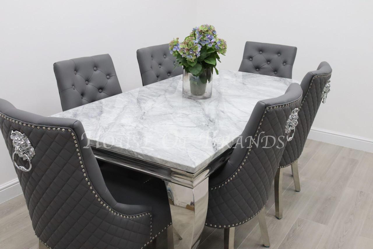 House Of Brands 1.8m Rome and 6 Berlin Leather Chairs