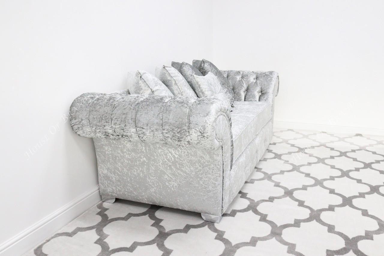 House Of Brands Bella Shimmer Velvet Sofa 