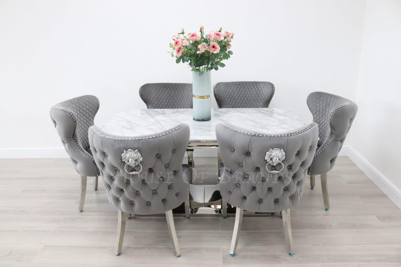 House Of Brands Naples Table andamp; 6 Valencia Chairs