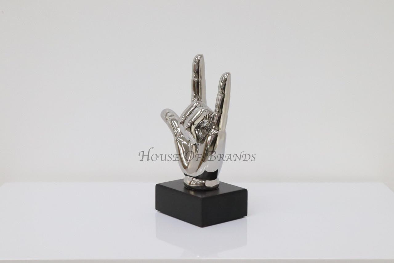 House Of Brands Lets Rock Hand -Silver