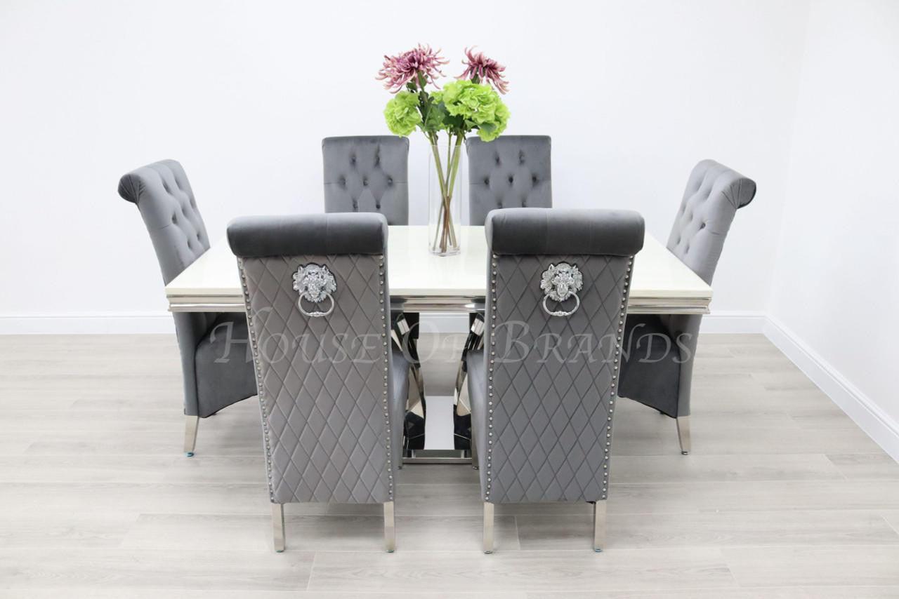 House Of Brands Sicily Table andamp; 6 Leon Chairs