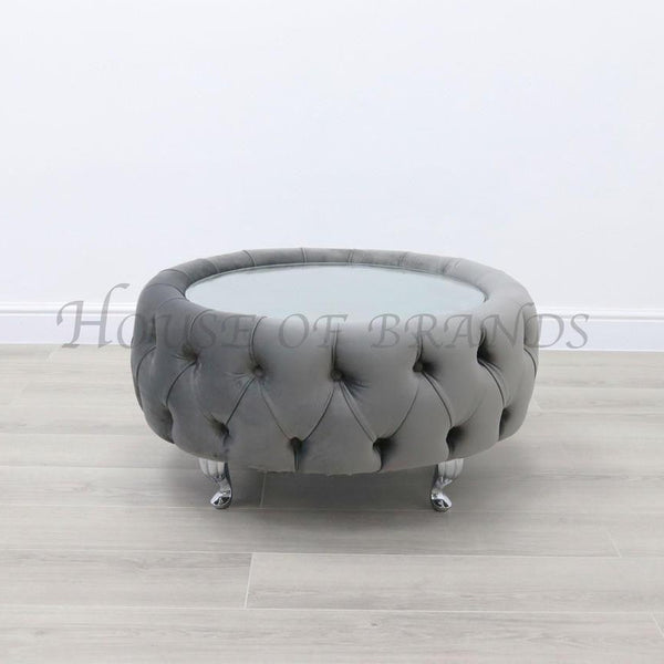 Upholstered Round Coffee Table