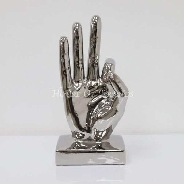 Large OK hand - Silver