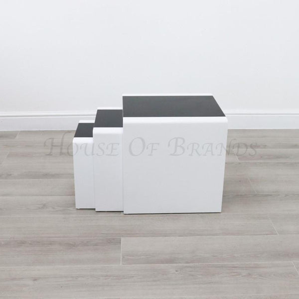 Lille White Marble Effect Nest Of Tables