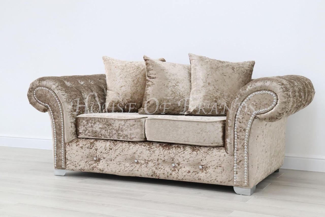 House Of Brands Bella Shimmer Velvet Sofa