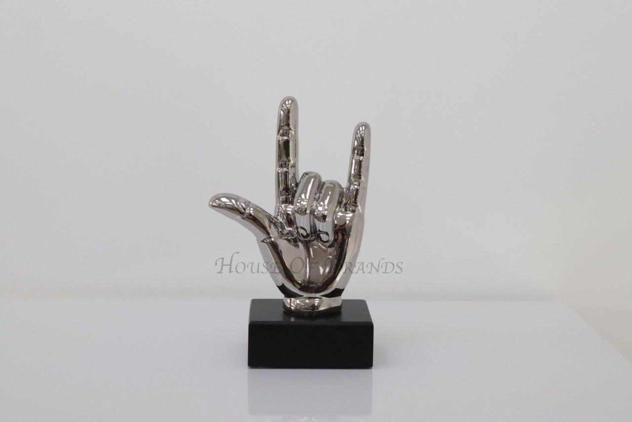 House Of Brands Lets Rock Hand -Silver