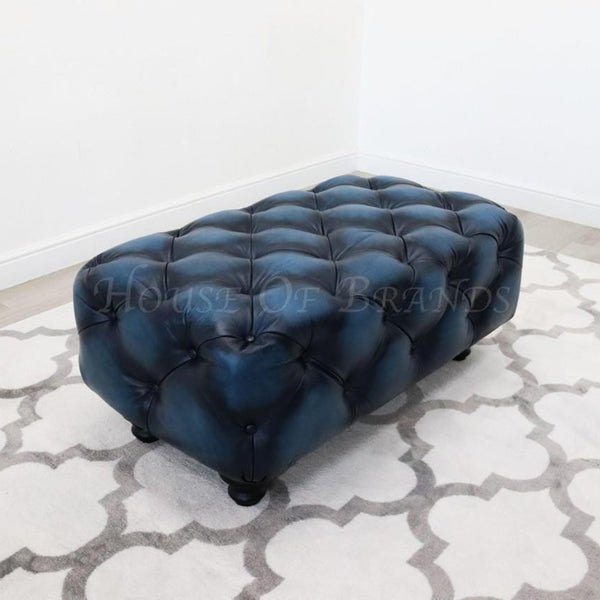 Genuine Leather Footstool