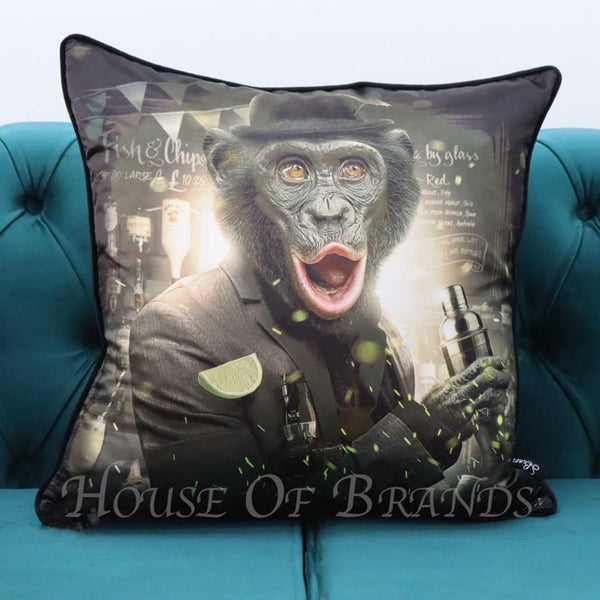 Bartender Monkey Cushion