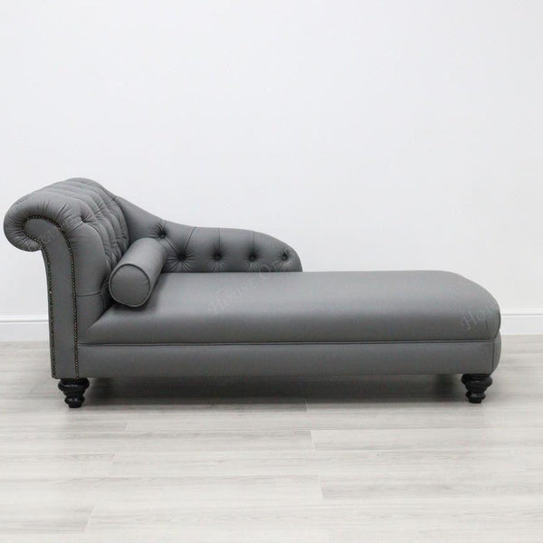 Leather Upholstered Chaise Lounge